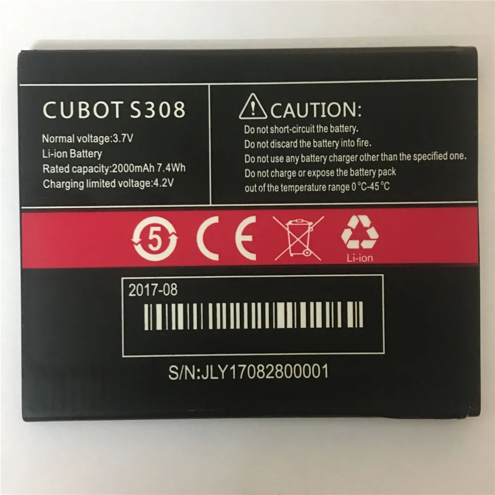 

Original Cell Phone Battery S308 For Cubot Replacement Batteries High Capacity 2000mAh Smart Mobile Batteria