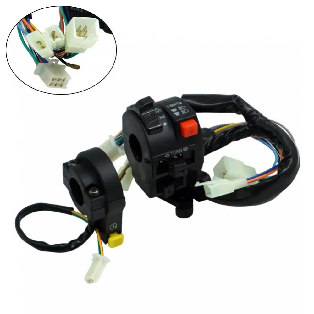 

1 Set 22mm Multi-function Motorcycle Switch for Horn Button / Turn Signal / Electric Start Handlebar Controller