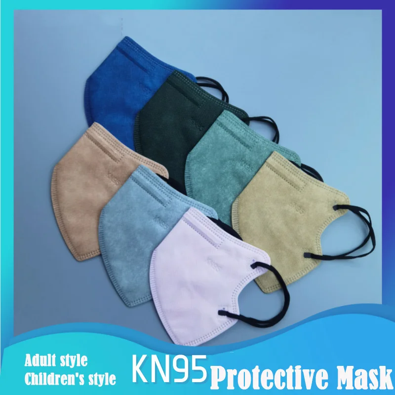 

10/50pcs FFP2 Mask Approved CE 5 Layers Face Mask KN95 Filter Respirator Black Reusable Adults Protective Mouth KN95 Mascarilla