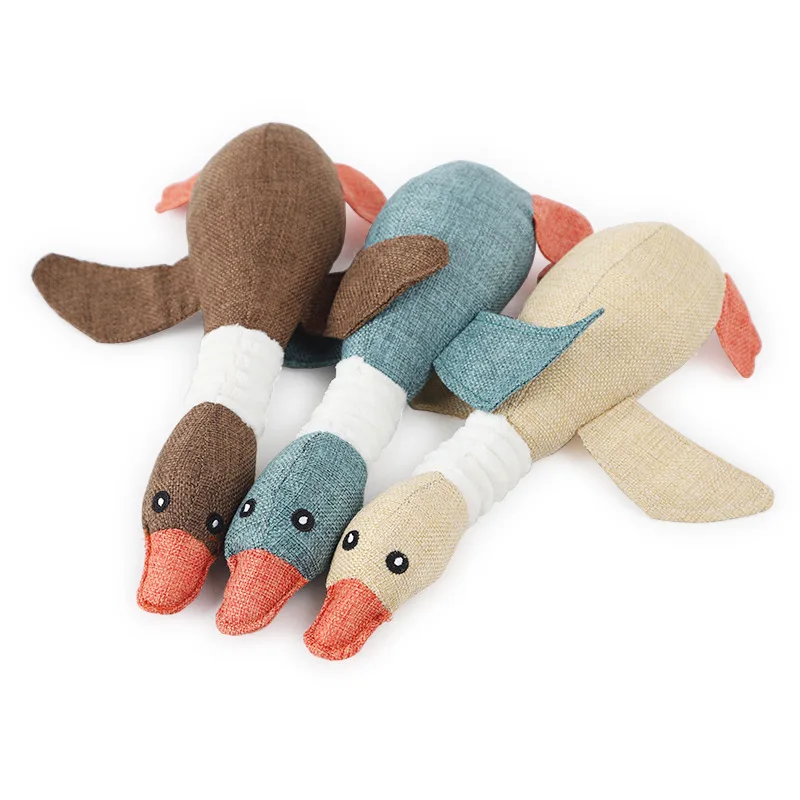 

2020 New Funny Dog Toys Squeaking Pet Wild-goose Animal Toy Dog Chew Squeaky Whistling Dog Toys