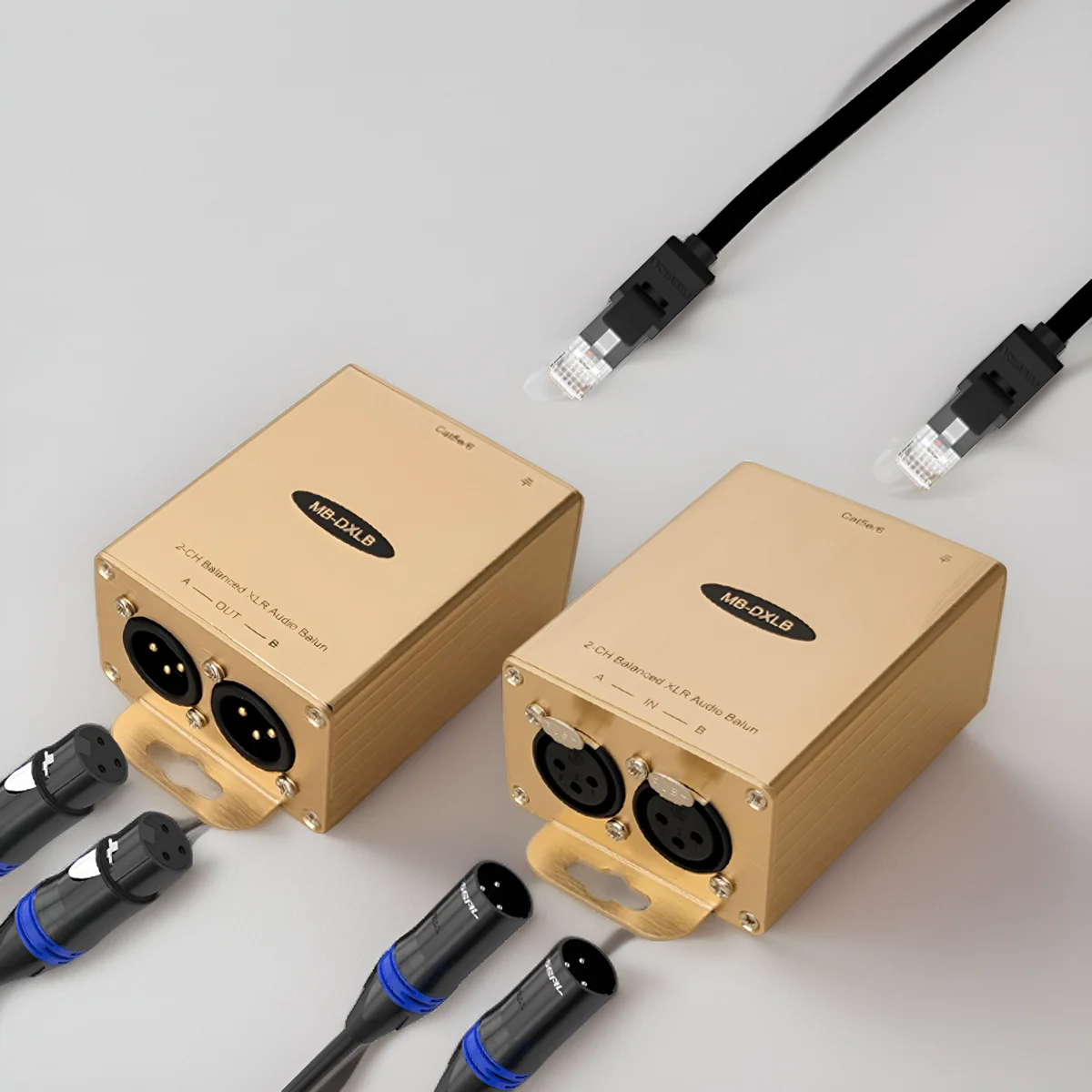 Фото Dante аудио сетевой усилитель XLR к RJ45 сбалансированный аудиоконвертер Cannon Audio BOX адаптер XLR змеиный кабель для сценического освещения №1
