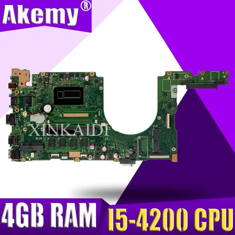 

PU401LA с процессором I5-4200, 4 Гб ОЗУ, материнская плата REV 2,2 для ASUS P401, P401L, P401LA, материнская плата для ноутбука 100%, тест, бесплатная доставка