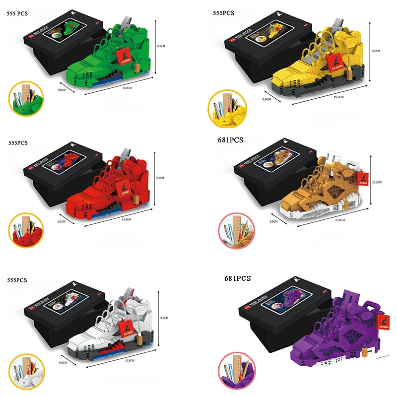 

Новинка держатель для ручки баскетбольный игрок кроссовки серия микро-частицы в сборе креативные строительные блоки игрушка Подарки для м...