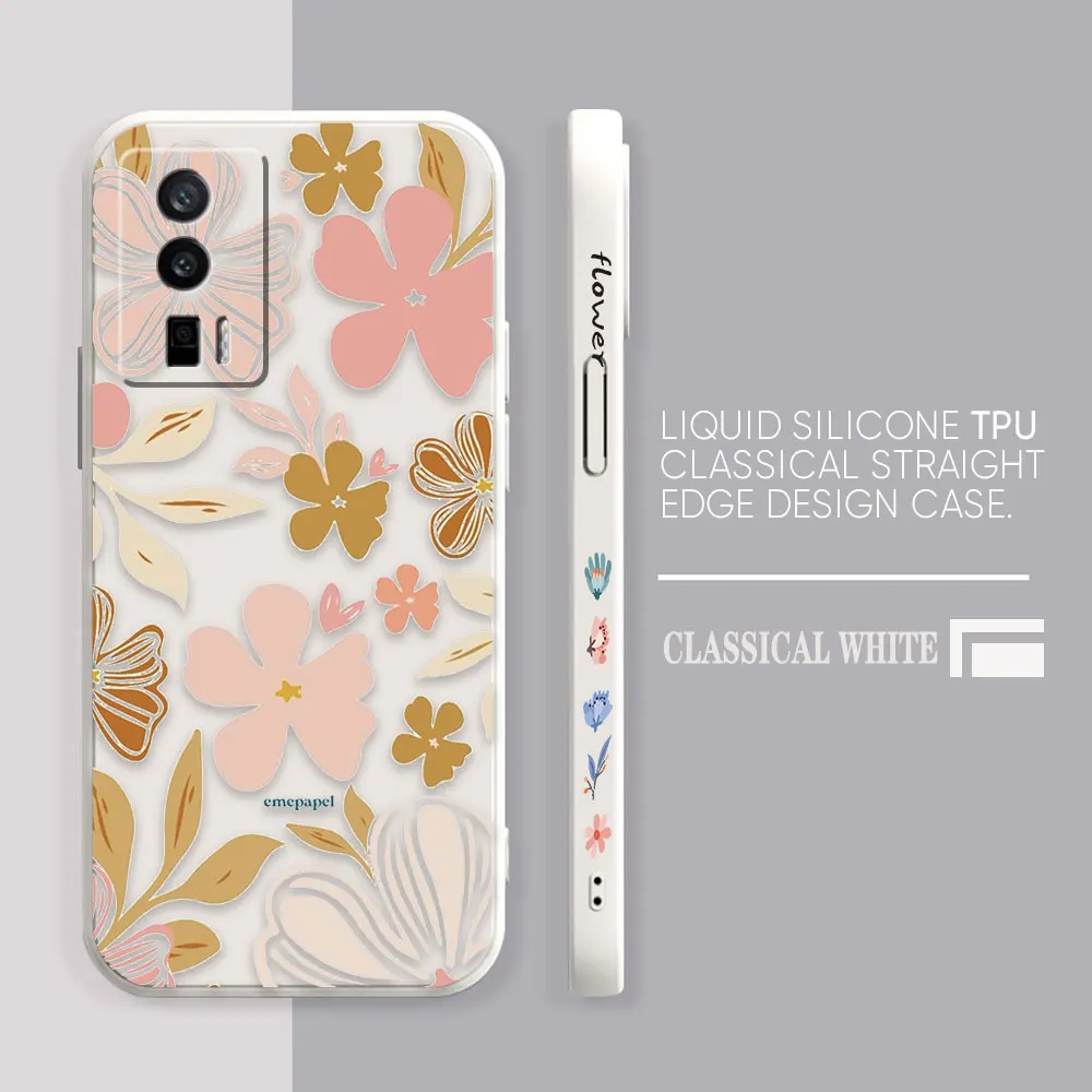 Case For Redmi K60E K60 K50 K40S K40 K30 K20 12C 10C 9A 9 8 10X 10A 10 Pro 4G 5G Gaming Case Fundas Cqoues Shell Summer Flower