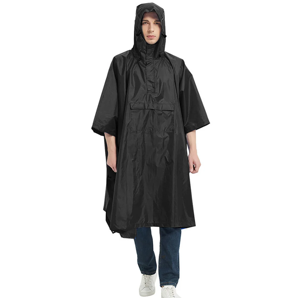 

New Rain Coat Hooded Poncho Waterproof Festival Camping Hiking Cape Showerproof Hiking And Mountaineering Hooded Raincoat