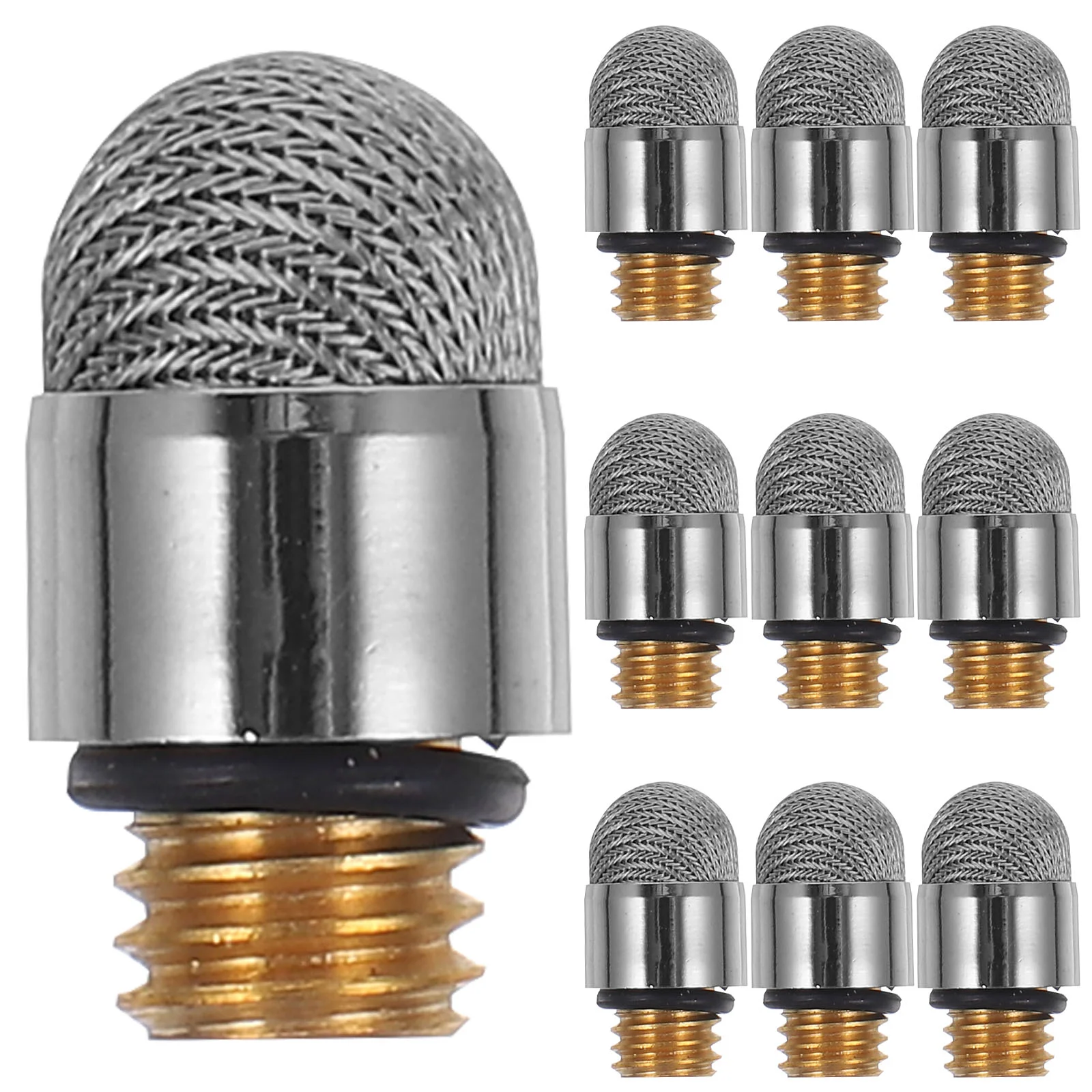 

10 Pcs Tablet De Stylus Tips Replacement Only Disc Silver Capacitive Pen