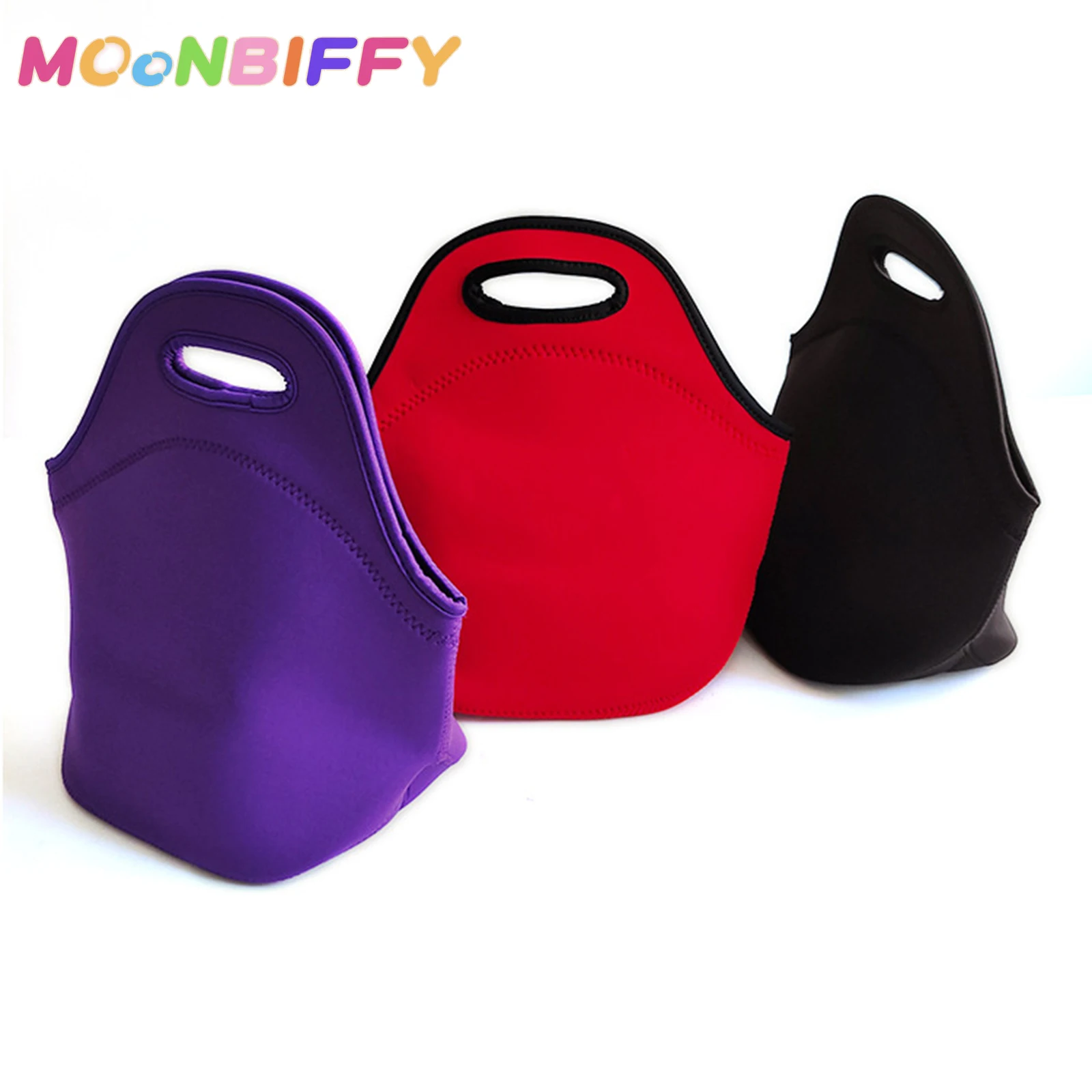 

1 шт., однотонная вместительная сумка для ланча для детей