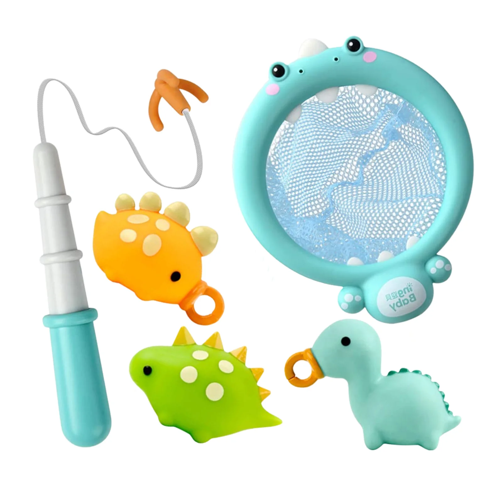 Игрушка для ванны динозавр Игрушки плавающая игрушка с удочкой и сеткой забавная