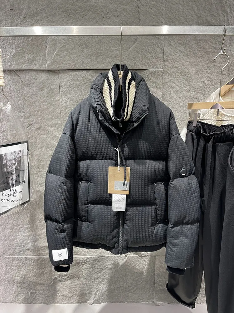 Зимняя мужская Толстая теплая куртка на утином пуху модное ветрозащитное пальто