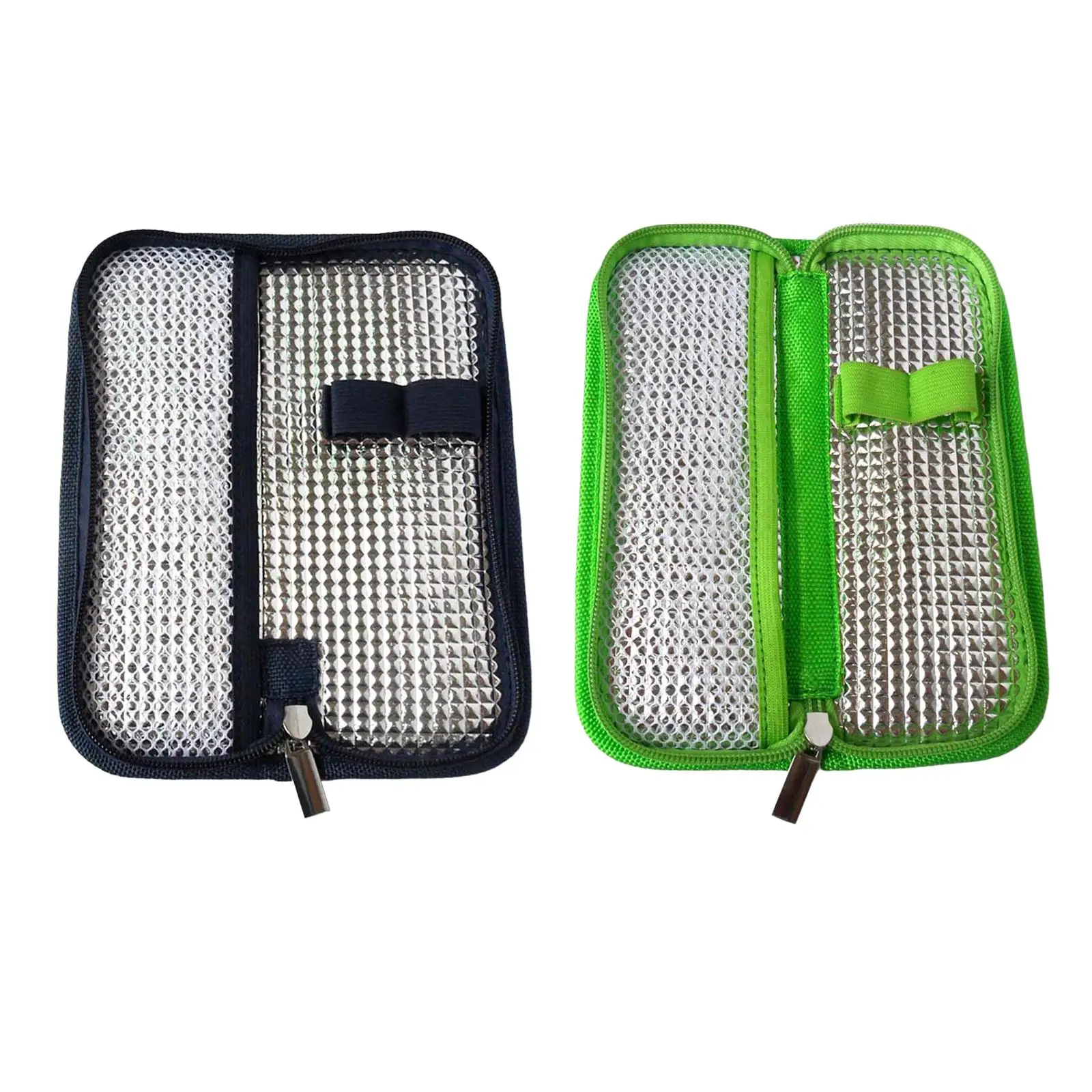 

Portable Travel Case Aluminum Foil Lining Smooth Zip Protective Organzier Cooler Bag