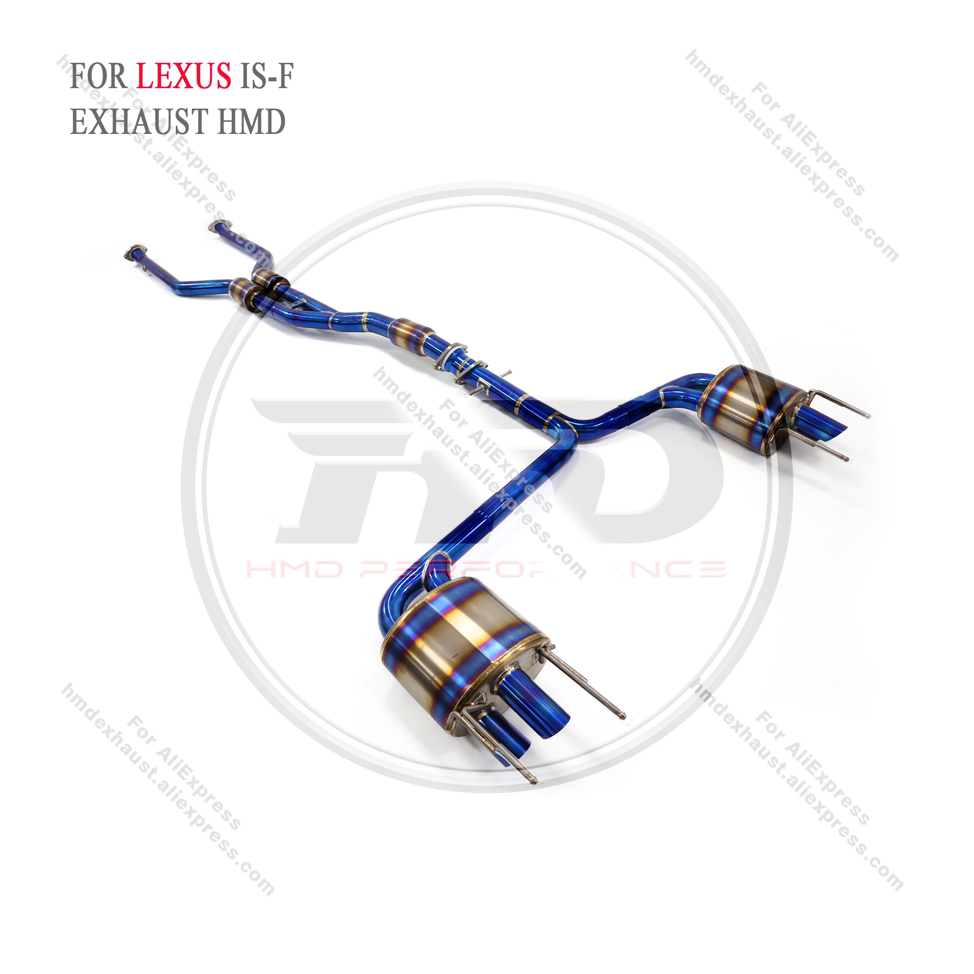 HMD Titanium Alloy Exhaust System Performance Catback for Lexus IS-F Auto Modification Electronic Valve Muffler
