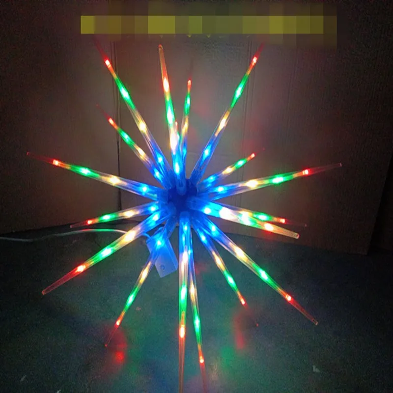

Новый светодиодный светильник в виде фейерверка, Подвесная лампа в виде рождественской елки, меняющая цвет, 20 шт. веток, Рождественская елка