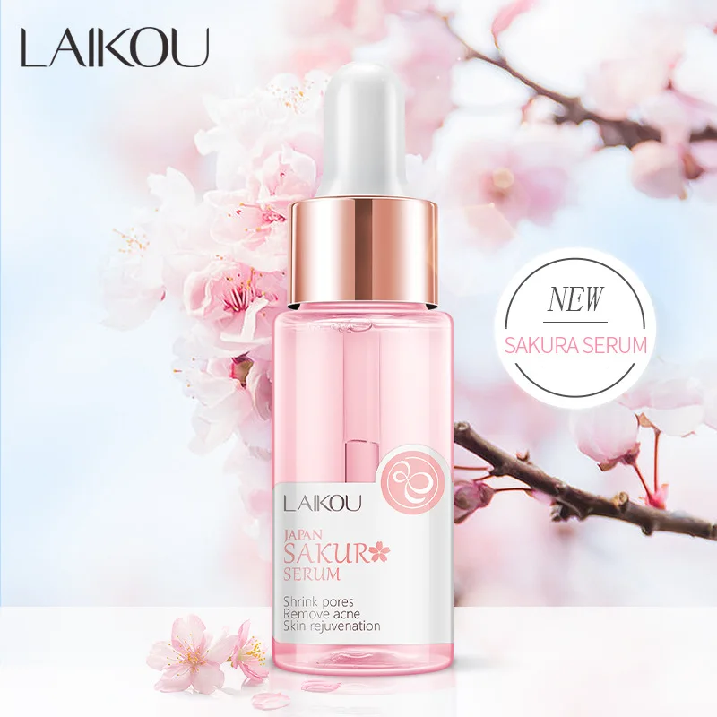 

LAIKOU Sakura Serum And Collagen Face Cream Cherry Blossom Facial Essence Moisturizing Whitening Shrink Pores Anti-Aging 17ml