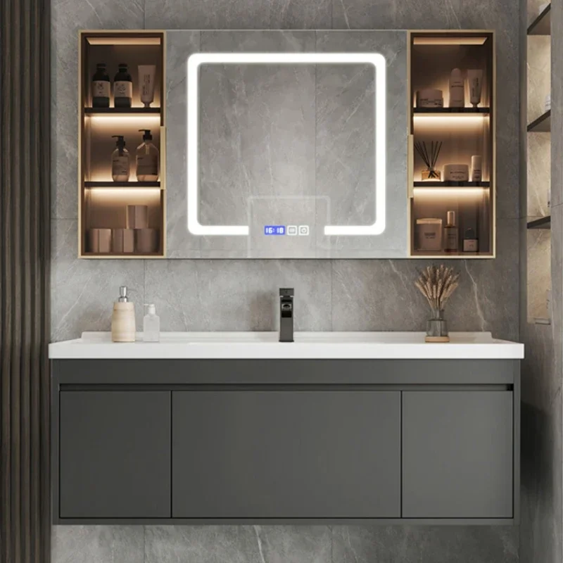 Полка для хранения мебель ванной комнаты колонный шкаф двойной ящик умывальника