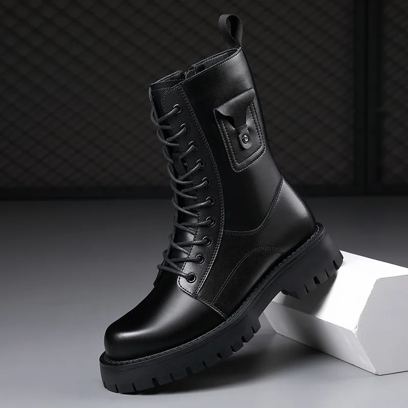 Мужские роскошные модные вечерние платья для ночного клуба высокие сапоги обувь