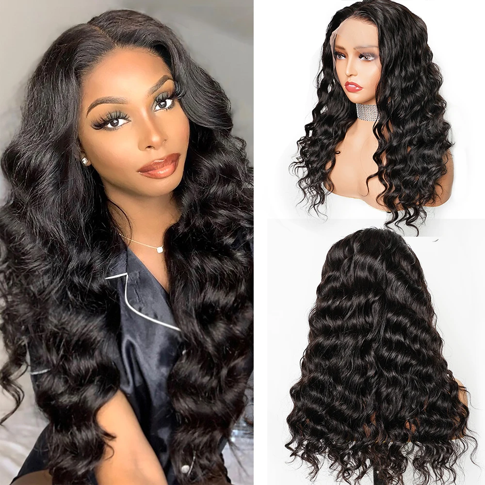 

Loose Deep Wave Wig 4x1 T Part Lace Closure Wig Human Hair Wigs For Brazilian Women Remy Hair Wigs With Transparent Lace