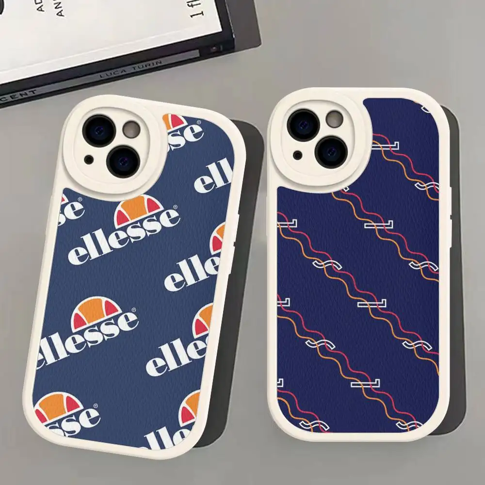 Модный кожаный чехол E-ellesseS для iPhone 16 15 14 13 12 11 Pro Max Plus (art.: 3920dba079b02) - 3920dba079b02