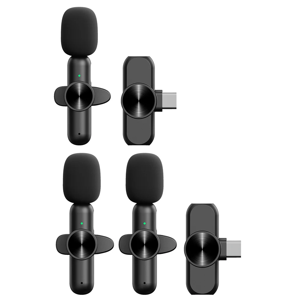 

Wireless Lavalier Microphone Portable Audio Video Recording Mini Mic for YouTube Facebook Vlog TikTok Live Broadcast Gaming