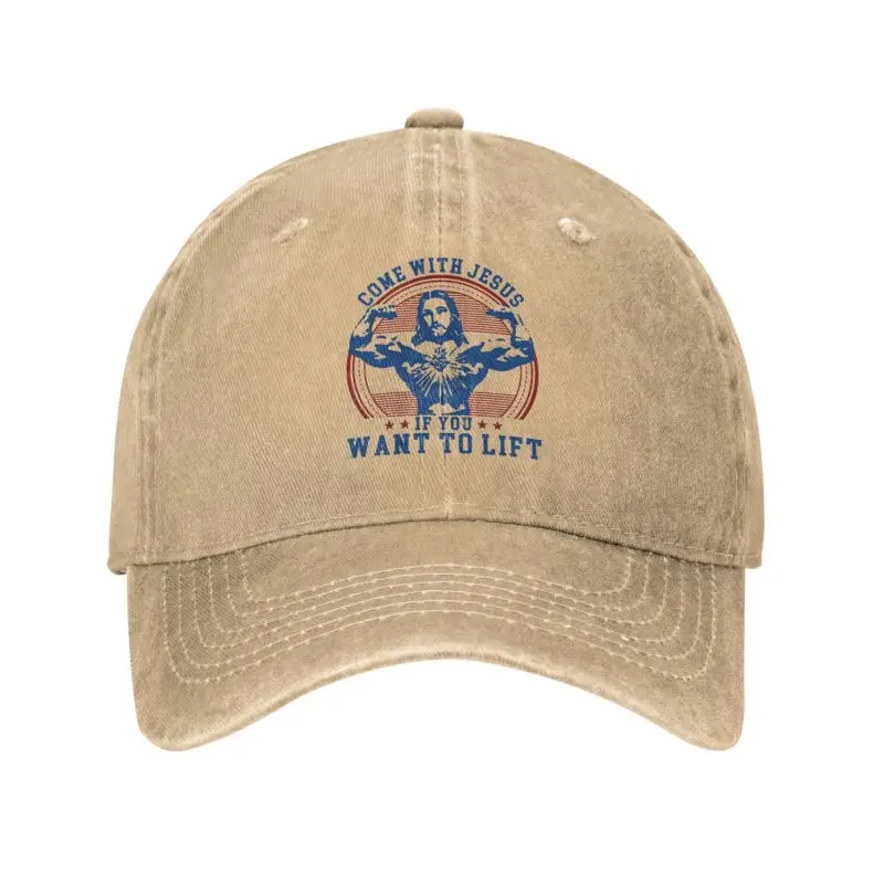 

Classic Unisex Cotton Come With Me If You Want To Lift Baseball Cap Adult Funny Jesus Adjustable Dad Hat for Men Women Hip Hop