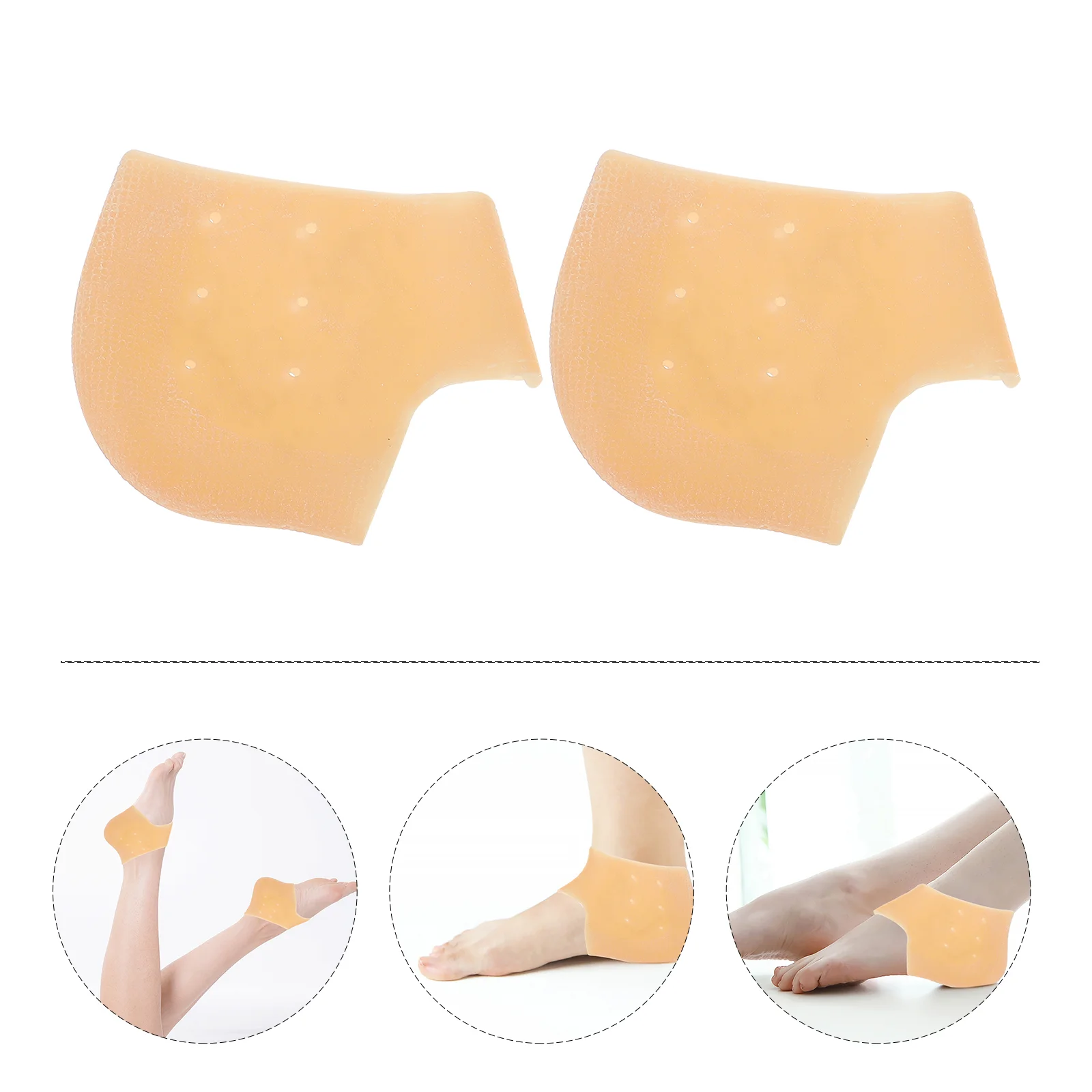 

5 Pairs Heel Socks Pain Relief Moisturizing Cracked Foot Dry Foot Heel Protector Support Cushion Pad