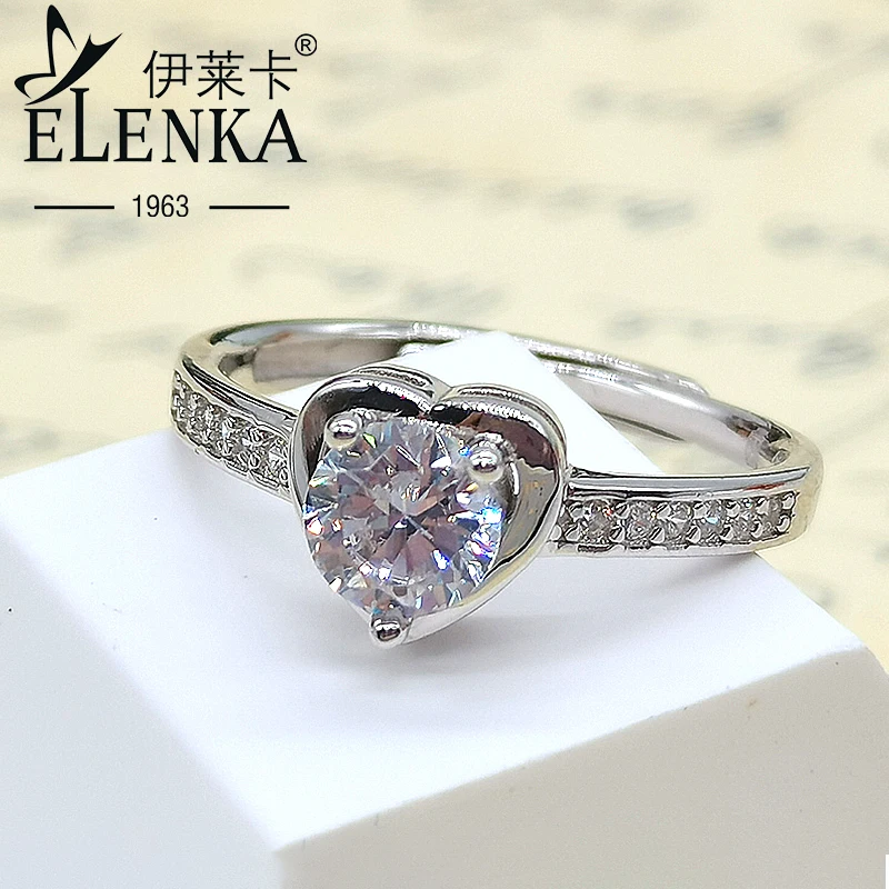 

Lovely Heart Shaped Zircon Ladies Ring 925 Sterling Silver Sparkling Hyacinth Stone Ring Party Jewelry Trends Gift for Women New
