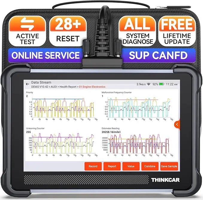 Фото THINKCAR THINKSCAN 672 Профессиональный автомобильный диагностический сканер CANFD с двунаправленной связью, 28 функций сброса, IMMO, полная диагностика систем, бесплатный OBD2 сканер №1