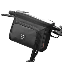 tourbon bike front bag bicycle handlebar bag bike insulated trunk cooler bag with shouldder strap black picnic camping