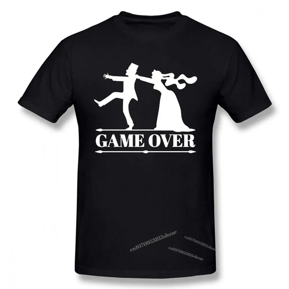 

Game Over Bride Groom Bachelor Party T Shirt Funny Tshirt Mens Clothing Short Sleeve Camisetas T-shirt