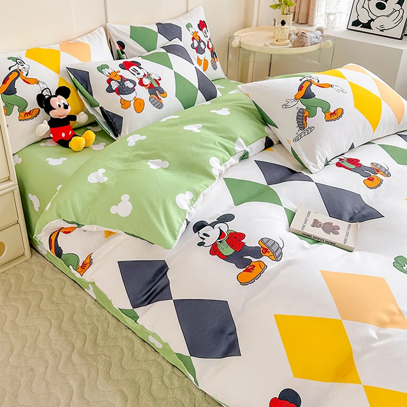 1 мультяшный милый матовый пододеяльник с диагональным рисунком для спальни