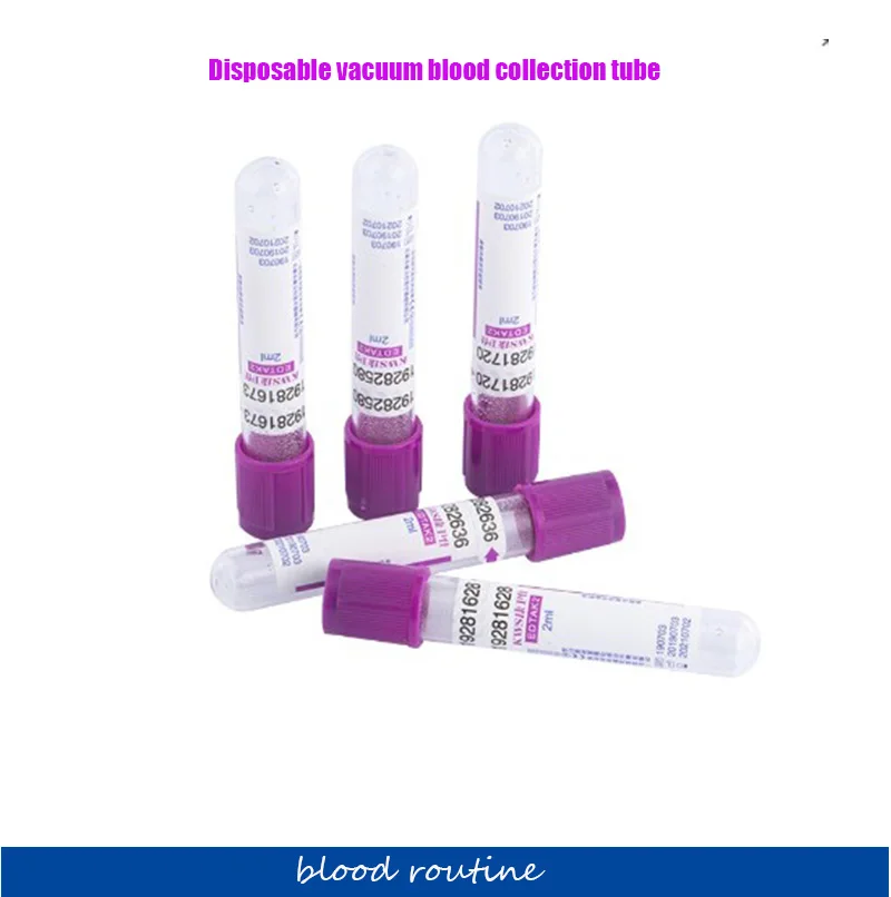 100pcs Medical Vacuum Blood Collection Tube Sterile PET Disposable Lab Test Tubes