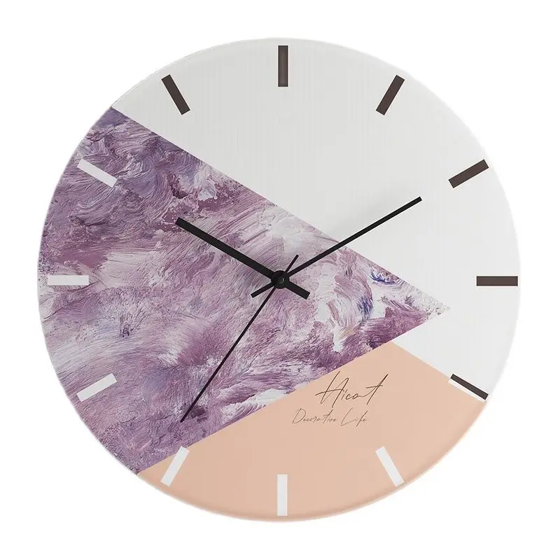 

Large Wall Clock Modern Design Kitchen Glass Watch Large Clocks Wall Home Decor Silent Bedroom Living Room Decor Gift