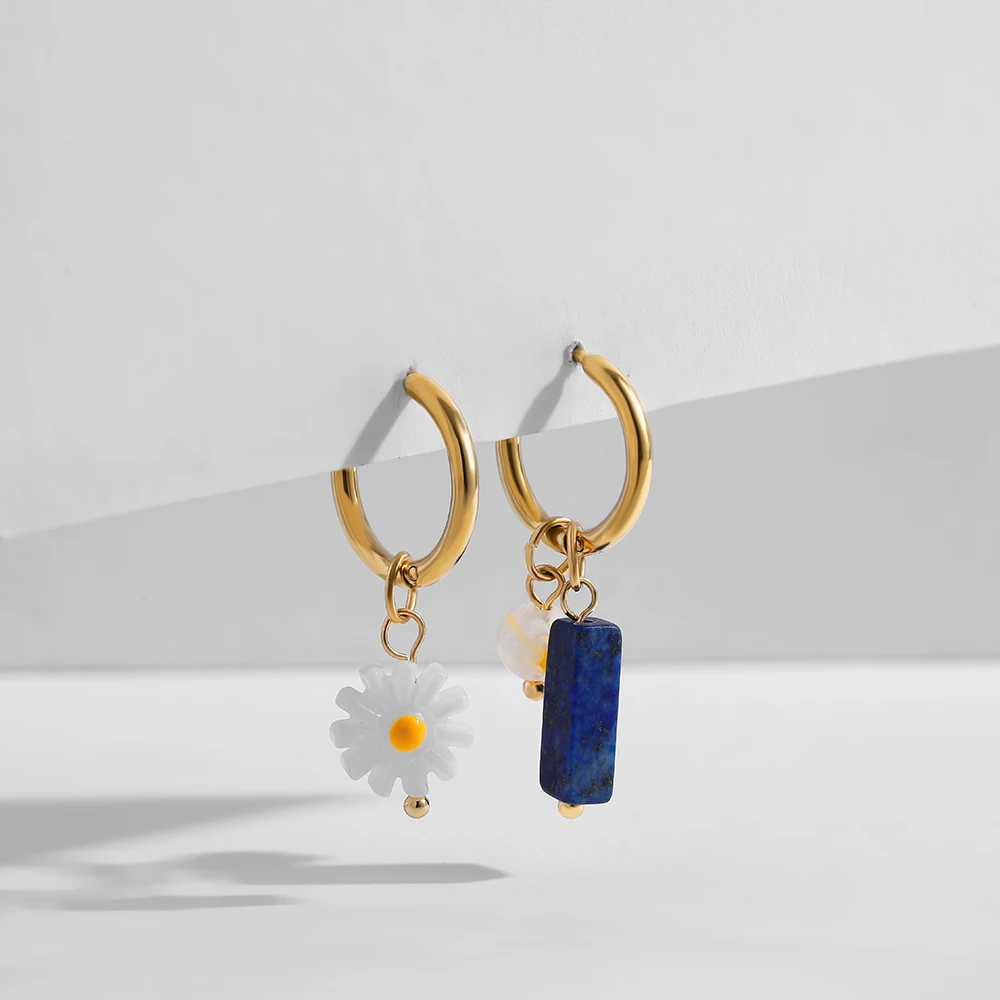 Женские серьги-подвески ручной работы ювелирное изделие из нержавеющей стали с