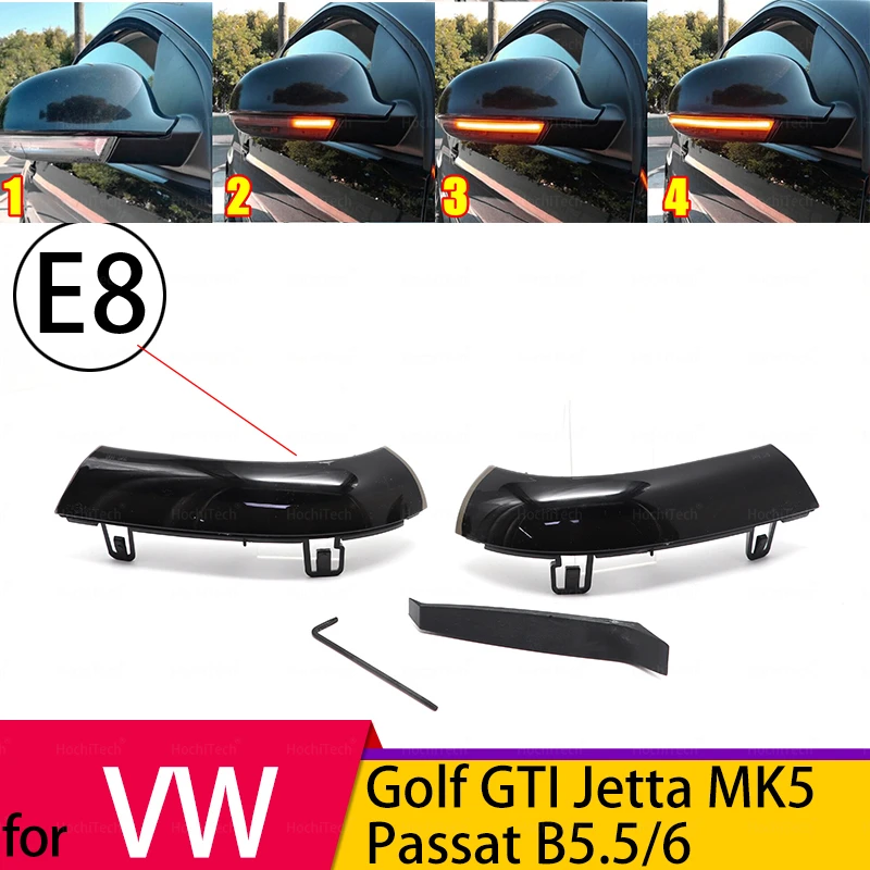

1 Pair LED Side Wing Rearview Mirror Dynamic Indicator Blinker Flowing Turn Signal Light for VW GOLF 5 MK5 Jetta Passat B5.5 B6