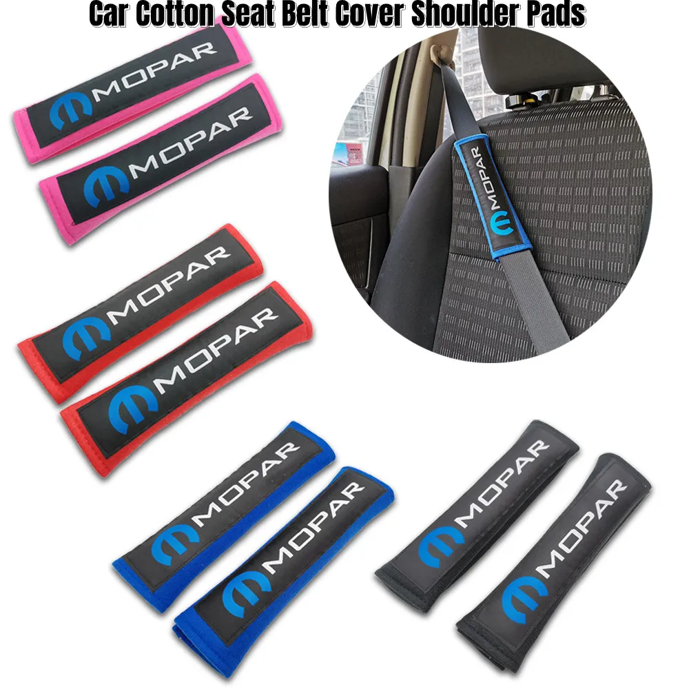 

2PCS/Pair MOPAR Car Cotton Seat Belt Cover Shoulder Pads For Adults Youth Kids Universal JDM Auto Interiors Accessories