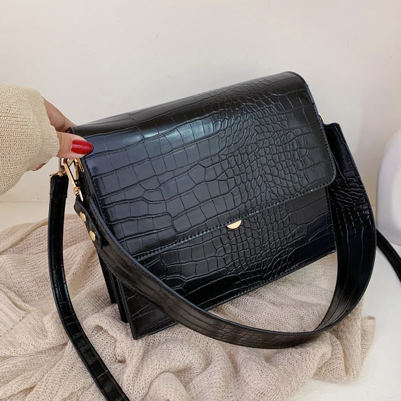 

Stone Patent Black 2023 Bags For Women 2023 Small Handbag Small Bag PU Leather Hand Bag Ladies Designer