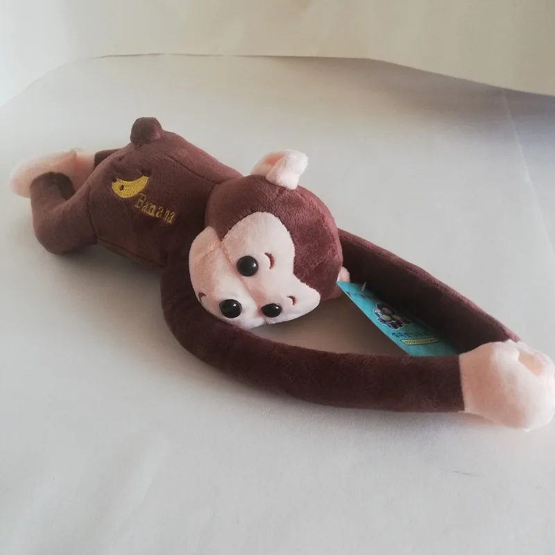 

Коричневая Плюшевая Обезьяна около 40 см, милая обезьяна в положении лежа с застежкой, мягкие куклы, игрушки для мальчиков и девочек, рождест...