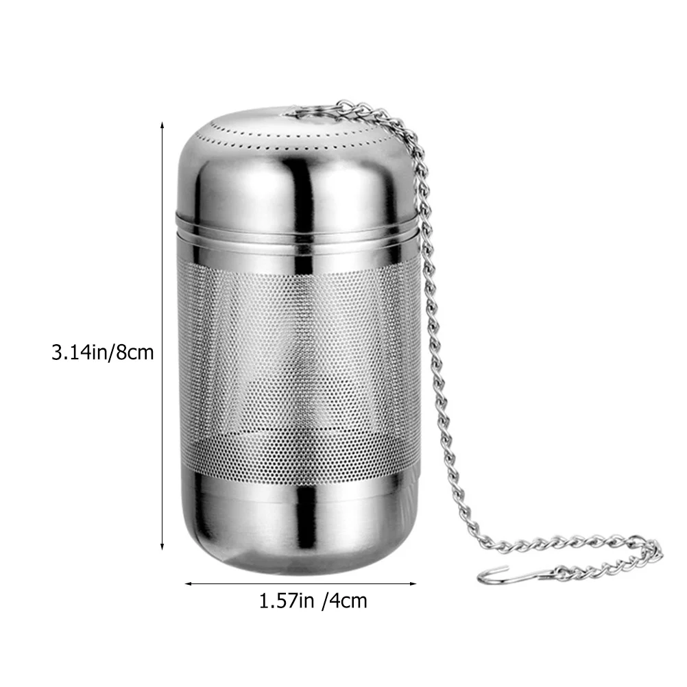 

Tea Strainer Infuser Loose Mesh Seasoning Steeper Filter Fine Strainers Leaf Chain Cooking Filters Soup Steel Stainless Diffuser