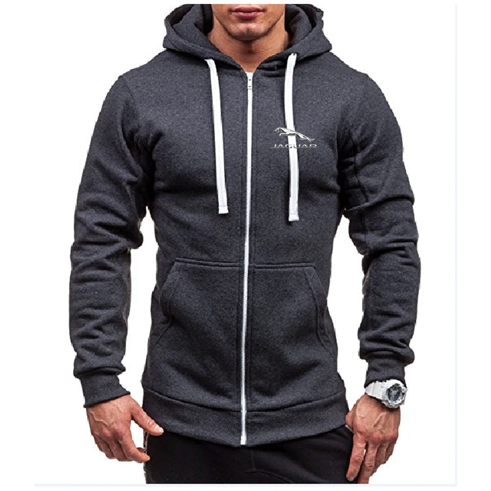 

Cycling JAGUAR Men's Zipper Sweater Coat Fashion Hoodie Jacket High Quality Jogging Casual Sports Clothing