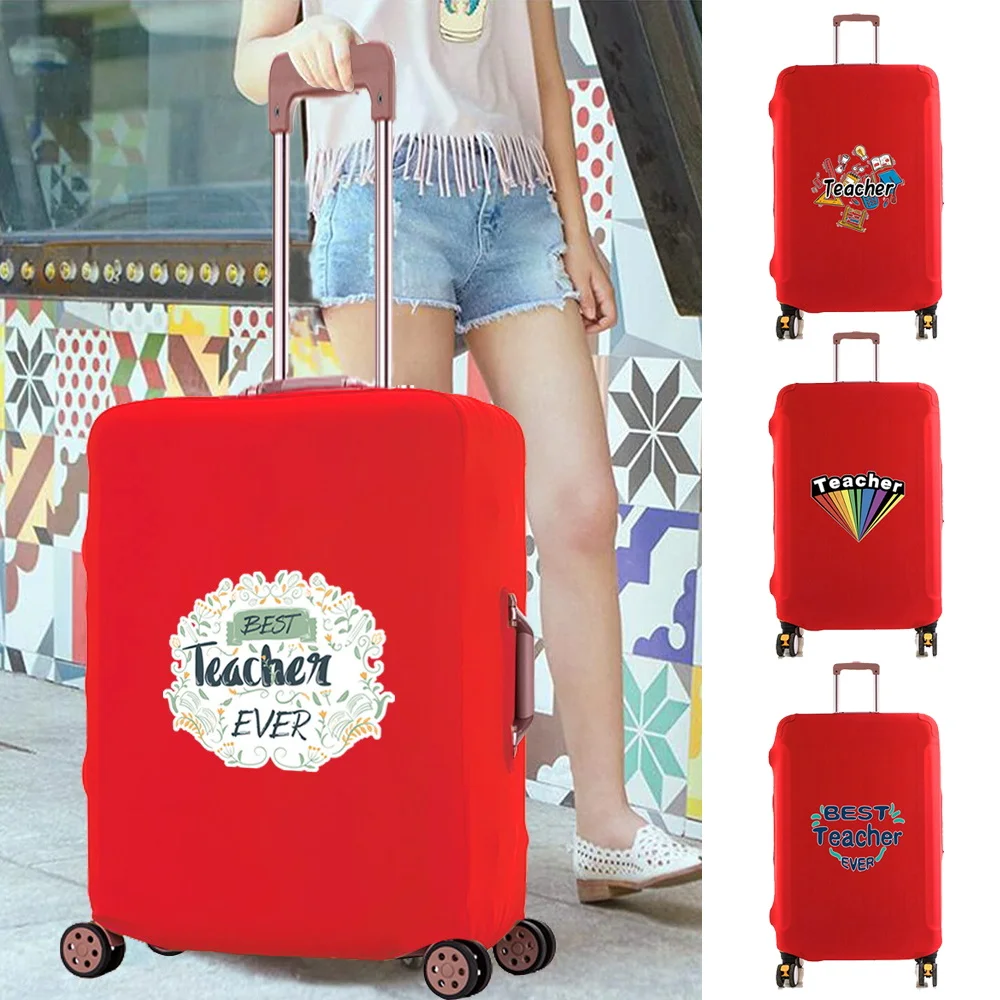 

Luggage Case Elasticity Dust-proof Trolley Protective Cover Teacher Print Travel Accessory Covers Apply To 18-28 Inch Suitcase