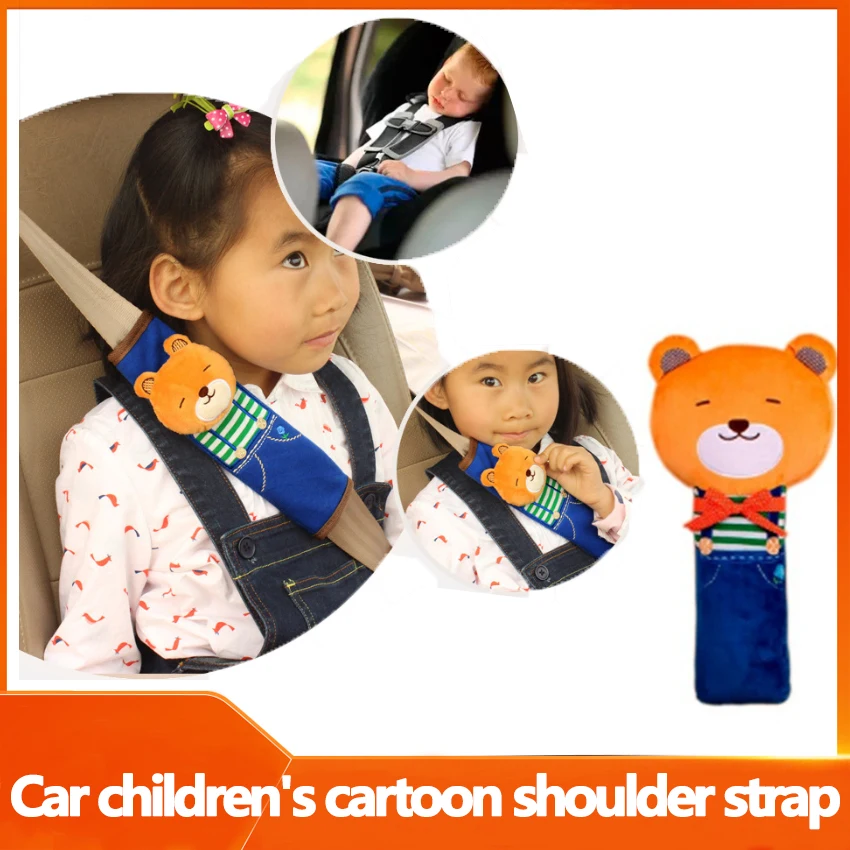 

Car seat belt shoulder guard car children cartoon shoulder belt cover super soft velvet baby safety seat beltX2609A