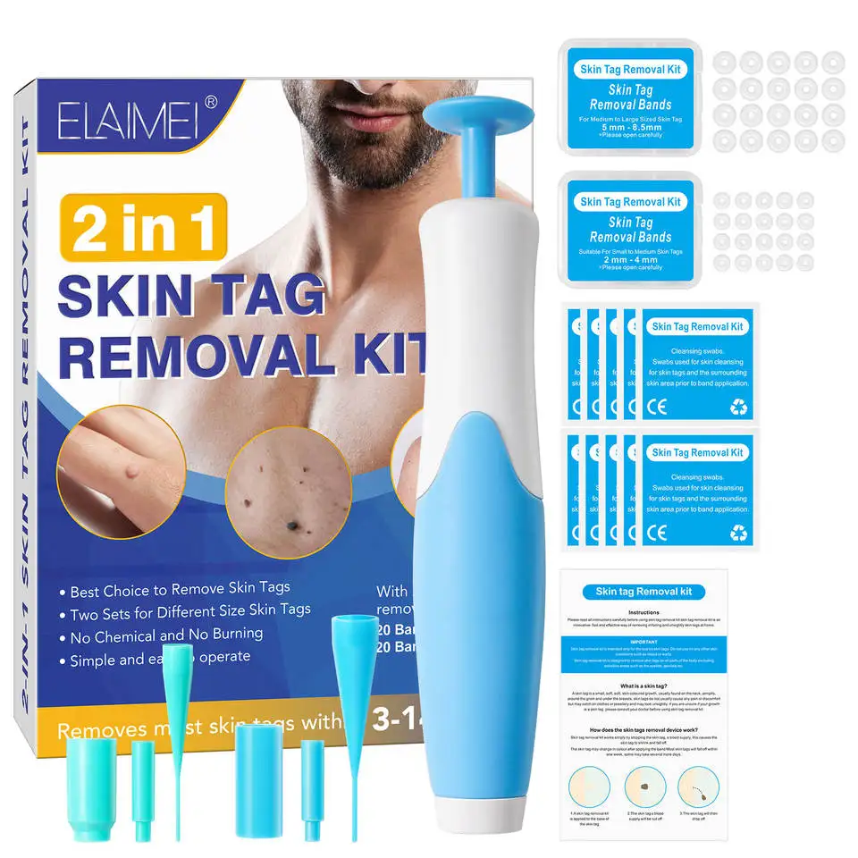 

2 in 1No Burning Remove Smooth Skin Tag Warts Removal Kit Tool for Skin Care