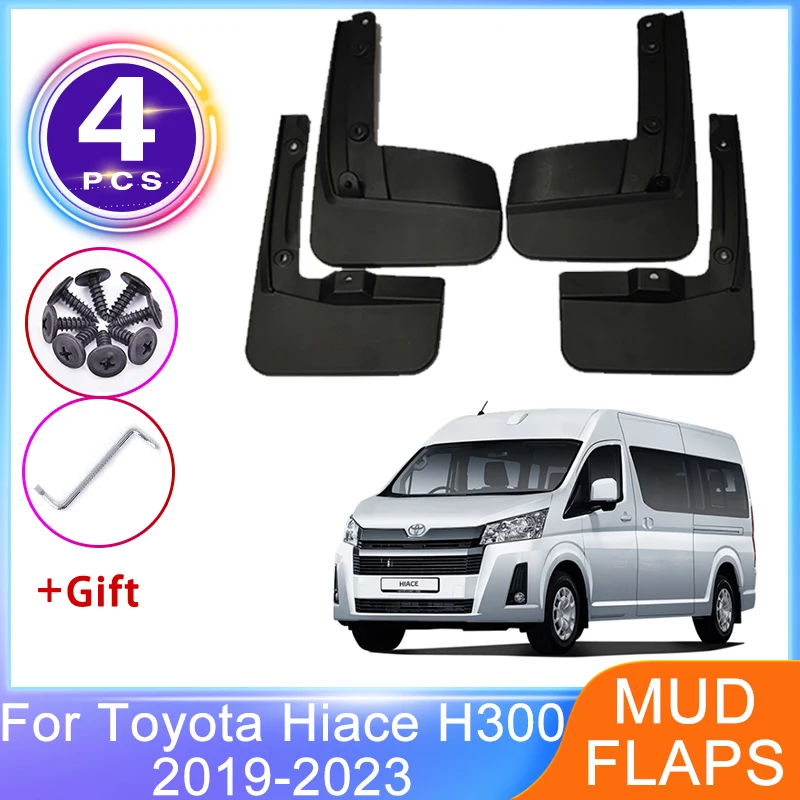 4PCS Car Mudguards for Toyota Hiace H300 GranAce 2019~2023 Front Rear Mudflaps Fender Splash Guards Wheel Protector Accessories
