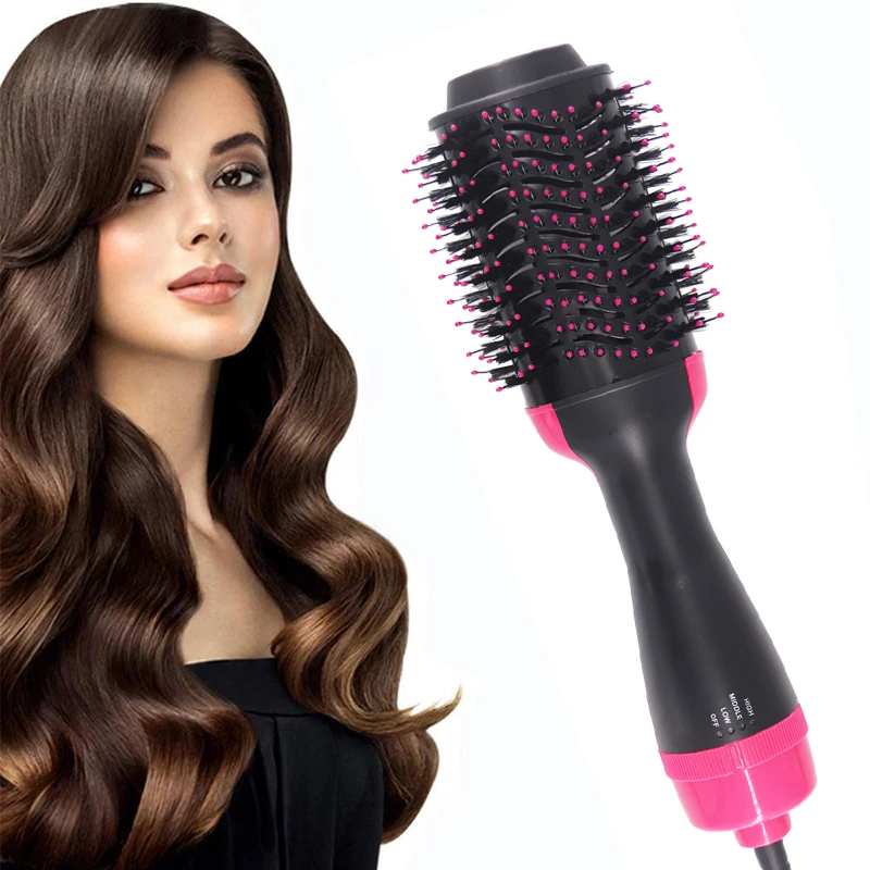

1000W Hair Dryer Hot Air Brush Styler and Volumizer Hair Straightener Curler Comb Roller Electric Ion Blow Dryer Brush