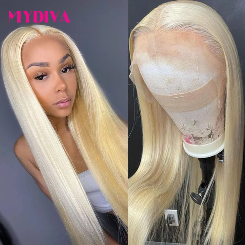 

40inch Honey Blonde Straight Lace Front Human Hair Wigs 13x4 Hd Lace Frontal Wig Pre Plucked 613 Lace Frontal Wig For Women