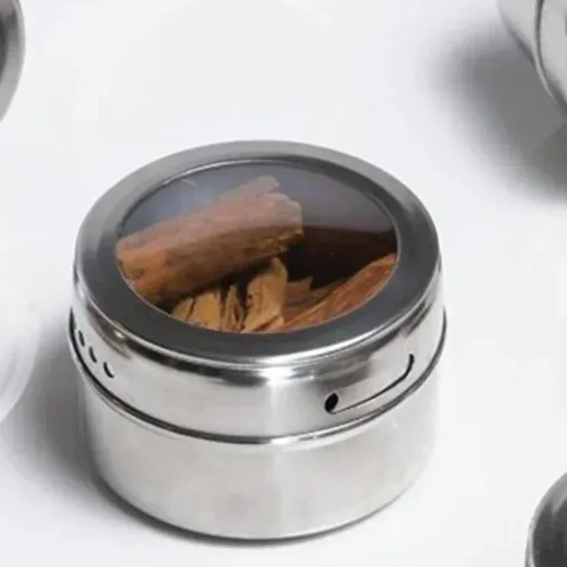 Бытовая портативная стальная Магнитная Пыленепроницаемая банка для специй