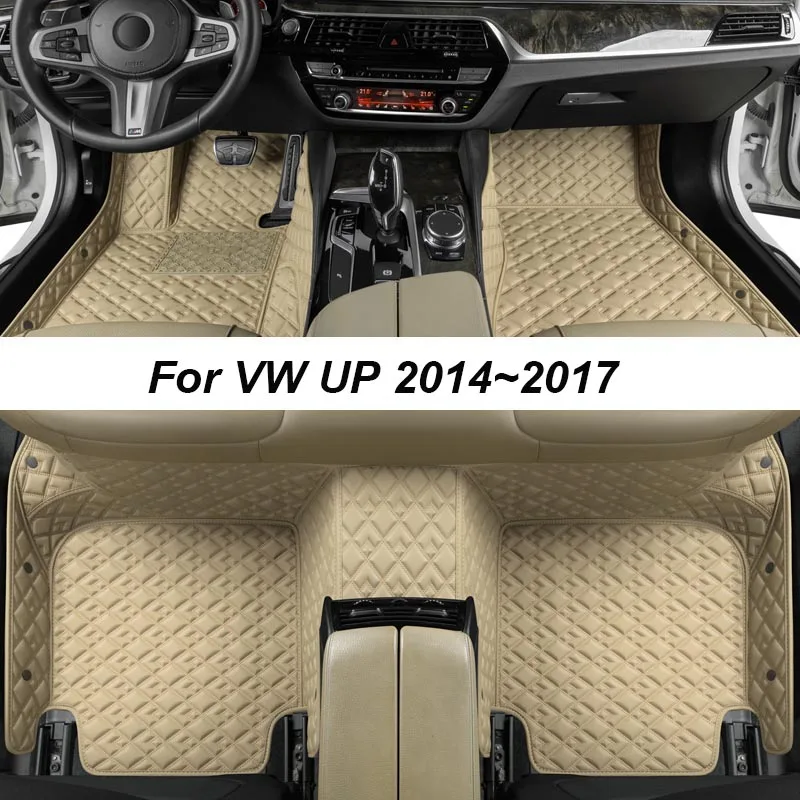 

Custom Luxury Floor Mats For VW UP 2014~2017 NO Wrinkles Car Mats Accessories Interior Replacement Parts Full Set