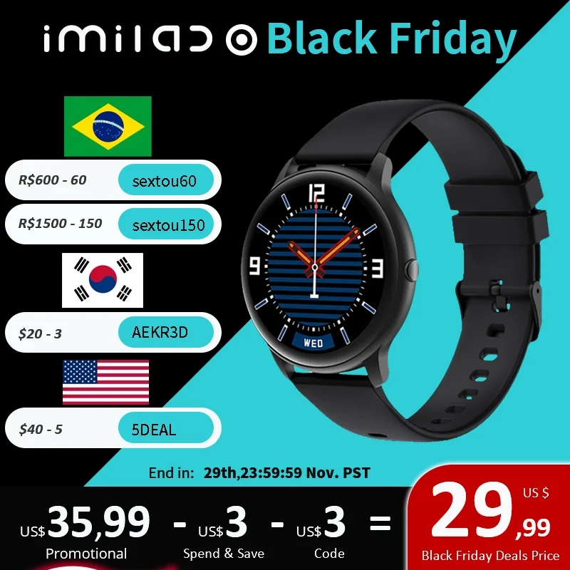 IMILAB KW66 Smart Watch Man Women Smartwatch Fitness Tracker Pedometer Heart Rate Monitor Sport Bracelet For Honor Huawei Xiaomi