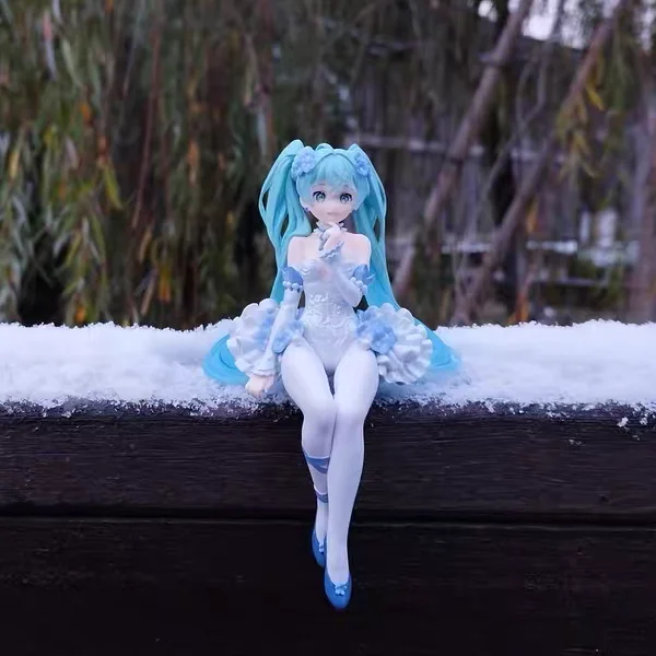 

15cm Furyu Hatsune Miku Flower Fairy Nemophila Noodle Stopper Pvc Anime Figure Collection Model Decoration Toy Kids Birthday Gif