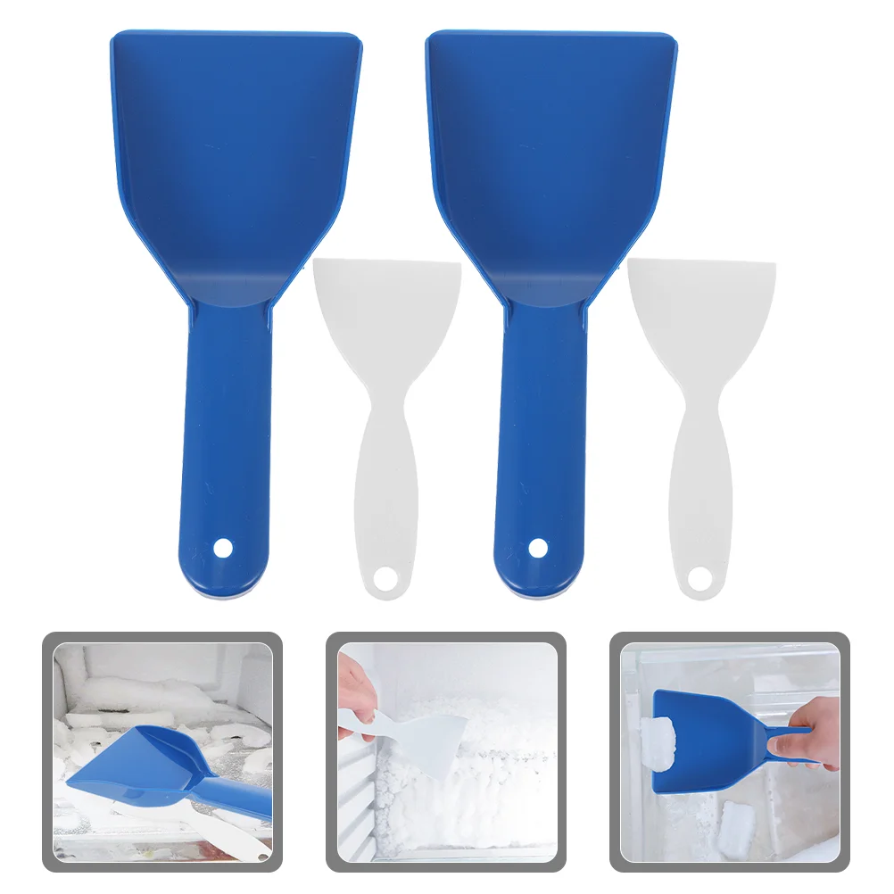 

4 Pcs Ice Scraper Refrigerator Versatile Frost Spade Snow Car Garden Pp Remover