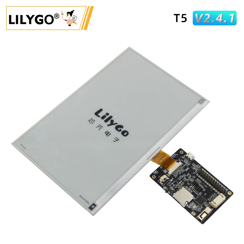LILYGO®Электронная бумага 7 5 дюйма для дисплея E-ink T5 совместимая с материнской
